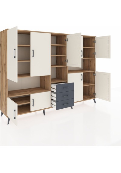Hyperion Dolap 13 Raflı 3 Çekmeceli 9 Kapaklı 220x44x163 Çam-ayta Çam-aytaşı/antrasit Hyperion Dolap 13 Raflı 3 Çekmeceli 9 Kapaklı 220x44x163 Çam-ayta Çam-aytaşı/antrasit