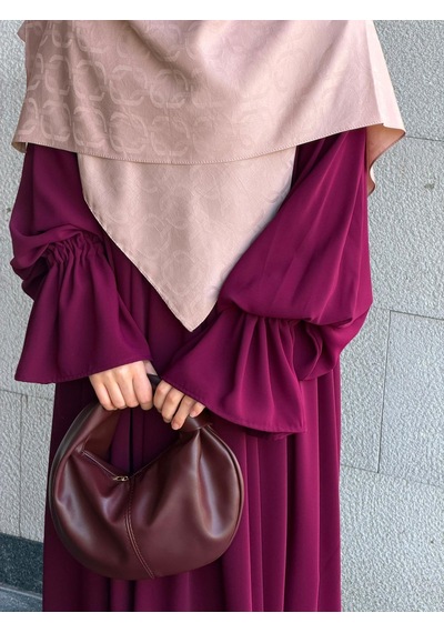 Qalortex Scarf Premium Jakarlı Mira B.boy Eşarp -gül Kurusu