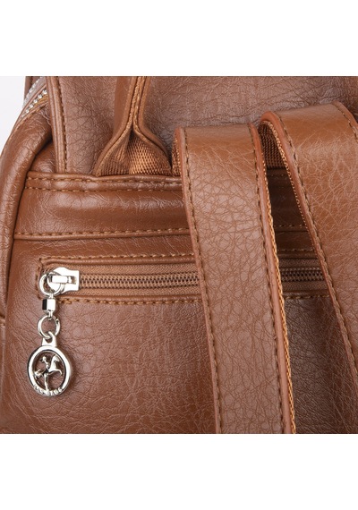 Nas Bag Kadın Sırt Çantası Çift Gözlü Spor Çanta 23x26x14 Cm Taba Victoria