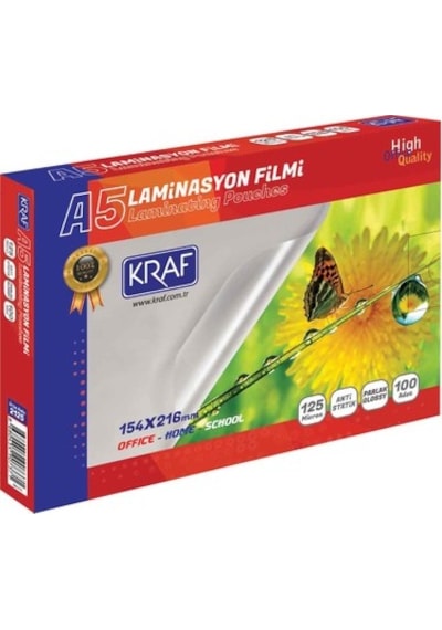 Kraf Laminasyon Filmi A5 100 Adet 125 Mikron