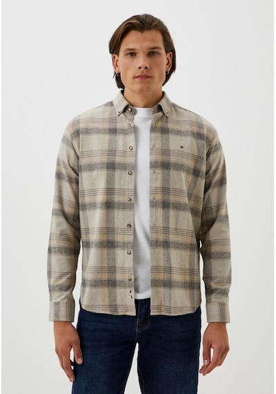 Erkek Flanel Gömlek Bej Ekose Desenli Slim Fit Düğmeli Yaka Oduncu Gömlek Ncs Jeans 7265-bej Bej Erkek Flanel Gömlek Bej Ekose Desenli Slim Fit Düğmeli Yaka Oduncu Gömlek Ncs Jeans 7265-bej Bej