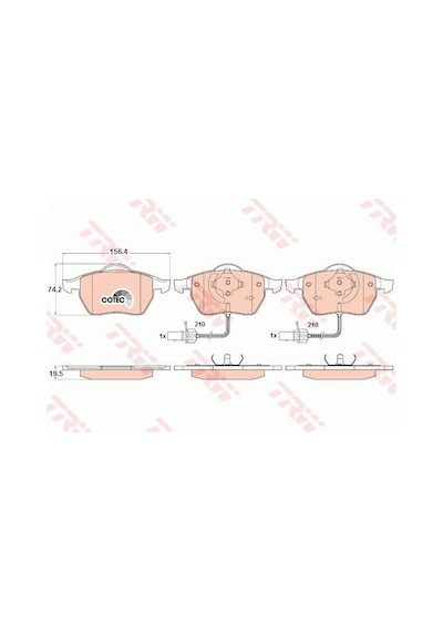 Audi A4 Ön Fren Balata 2.0 Tdi 140Hp 288Mm Disk 2005-2008 Trw