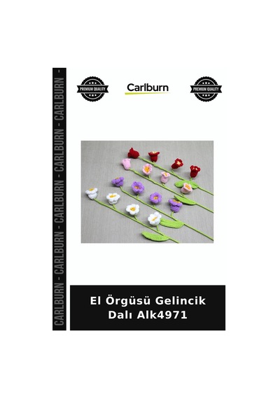 El Örgüsü Gelincik Dalı Dekoratif Obje Çiçek Alternatifi Renkli Dal Diğer