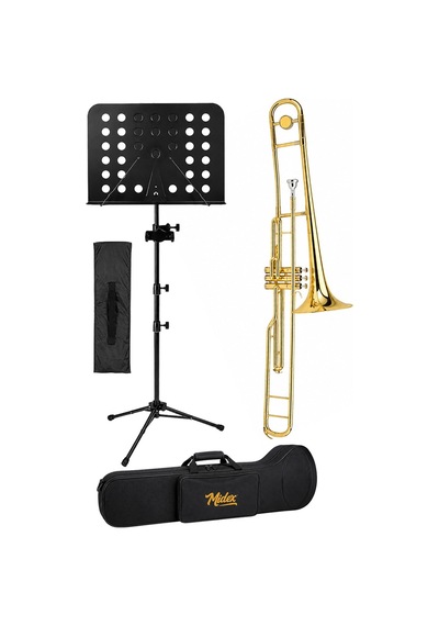 Midex Pistonlu Trombon Bb (Si Bemol) Nota Sehpası ve Telefon Tutuculu Set