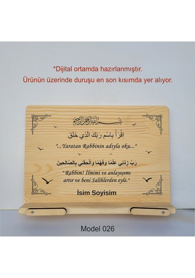Münzevi Masaüstü Ahşap Rahle/tablet/kitap Tutucu-model026