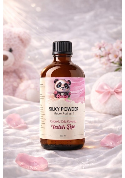 Rosie Silky Powder Çubuklu Oda Kokusu Yedek Şişe 250 Ml Pudramsı Ortam Kokusu, Reed Diffuser, Refill Fresh