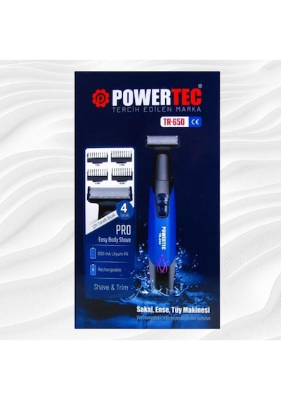 Powertec TR650 Ense Sakal Vücut Tıraş Makinesi