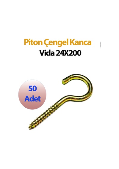 Açık Piton, Kanca, Çengel 24x200 - 50 Adet Diğer