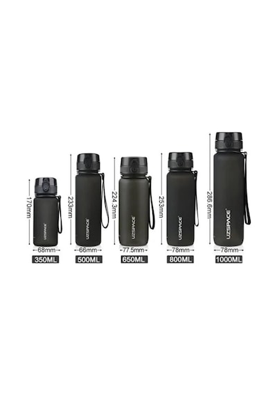 Uzspace 1000ml Soft Touch Tritan Su Matarası Turuncu Çok Renkli