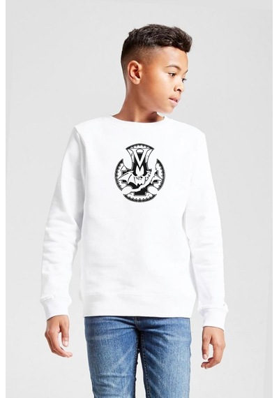 Tshirthane Monogatari Anime Koyomi Vampire Symbol Beyaz Çocuk 2ip Sweatshirt 001 Beyaz