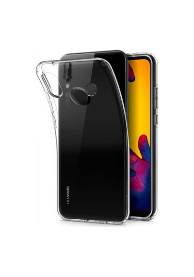 Huawei P20 Lite Kılıf Zore Şeffaf Ince Ve Esnek Süper Silikon Renksiz