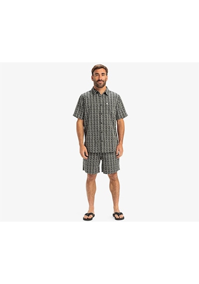 Quiksilver Taxer Jacquard Street Way Erkek Günlük Şort Eqyws03893-blsw Siyah Siyah
