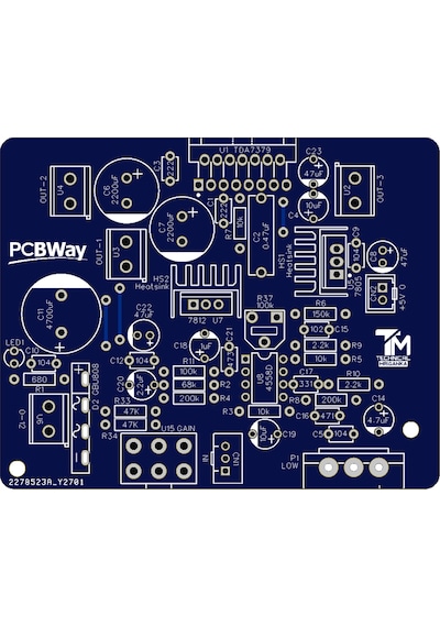 2.1 Kanal 13 13 38 Watt Amfi Devresi Tda7379-Tda7377-0-12V