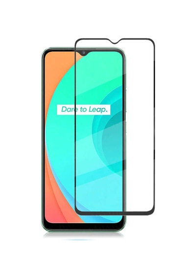 Nourthkiingdom Realme C15 Uyumlu Kenarları Kırılmaya Dayanıklı Cam Ekran Koruyucu
