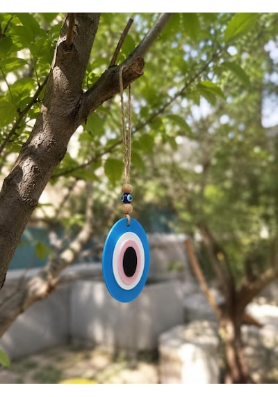 Çift Taraflı Plastik Nazar Boncuğu Duvar Süsü Dekoratif Asma Nazar Boncuğu Kapı, Balkon Ve Araç Süsü