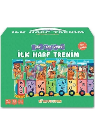 İlk Harf Trenim - Cırt Cırtlı Yapboz Ve Kitap Seti