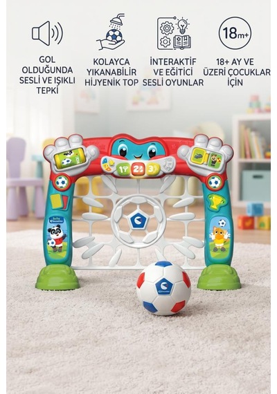Clemento-ni Sesli Tepki Veren Işıklı 48 Cm Eğlenceli Eğitici Yıkanabilir Toplu Oyuncak Çocuk Kalesi