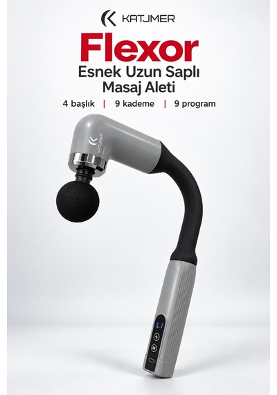 Kj/fx-001 Flexor Uzun Saplı Şarjlı Masaj Aleti, 4 Başlıklı, 6 Kademeli, Type-c Diğer