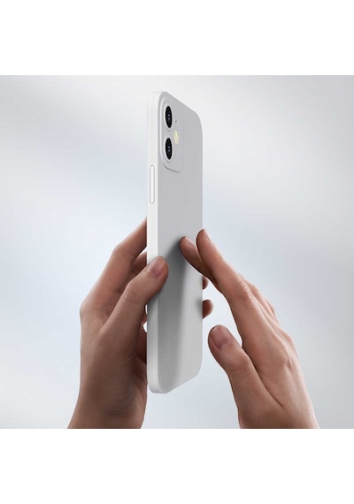 Apple Uyumlu iPhone 12 Kılıf 360 Derece Full Koruma Kılıf Beyaz