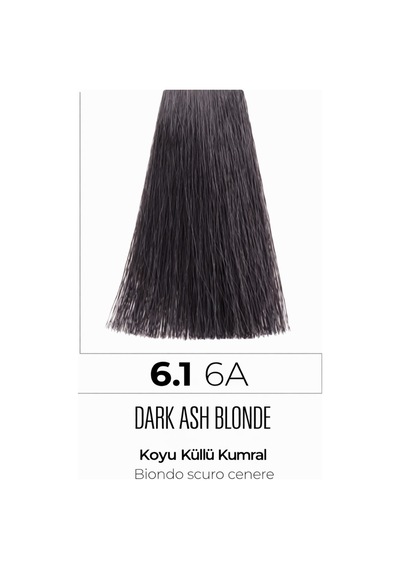 Dna Saç Boyası Kalıcı Profesyonel Krem Boya Yoğun Pigment & Parlaklık 6.1 Koyu Küllü Kumral 100ml