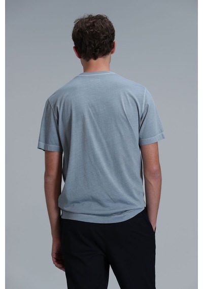 Lufian Erkek Sarder Basic T-shirt 111020216 Su Yeşili Mint