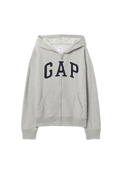 Gap Logo Relaxed Fermuarlı Sweatshirt - 743966-10006 Gri