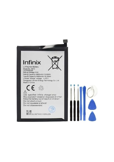 Senalstore İnifix Hot 10 Lite Pil Batarya Bl-49fx+tamir Set 5000 Mah