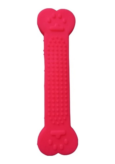 Plastik Kemik Dikenli Yassı Küçük 14 Cm Pembe