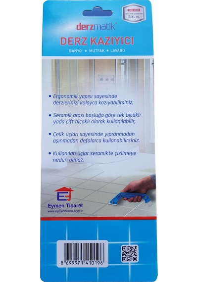 Derz Kayıcı Derzmatik Fırçalı Çift Kazıyıcılı Çelik Uçlu N11.253
