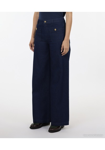 Yargıcı Geniş Düşük Bel Pantolon 26kkpn3066x 515 Mavi