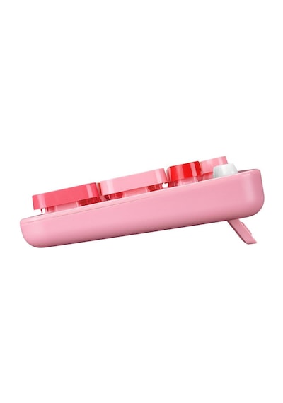 Everest Round Km-6282 Renkli Tuşlu Pembe Kablosuz Q Multimedia Klavye + Mouse Set Optik