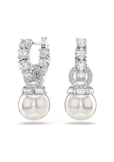 5691716 Swarovski Küpe Matrıx:pe Pearl Whıte/rhs Metalik