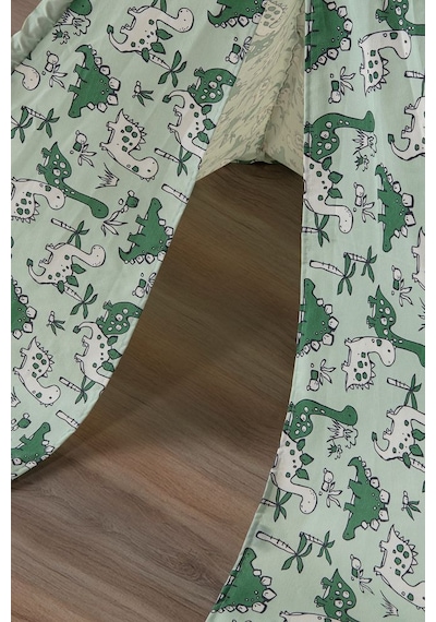 Çocuk Oyun Çadırı Ahşap Direkli Geniş Oyun Evi 150x150x200 Cm Yeşil