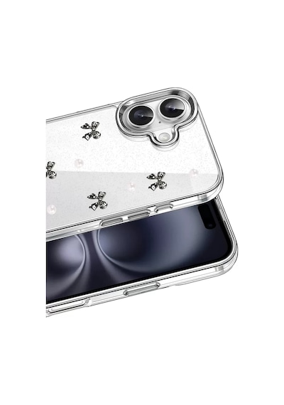 Newface Apple Apple iPhone Uyumlu  17 Fiyonk Desenli Kapak - Desen 8 Şeffaf