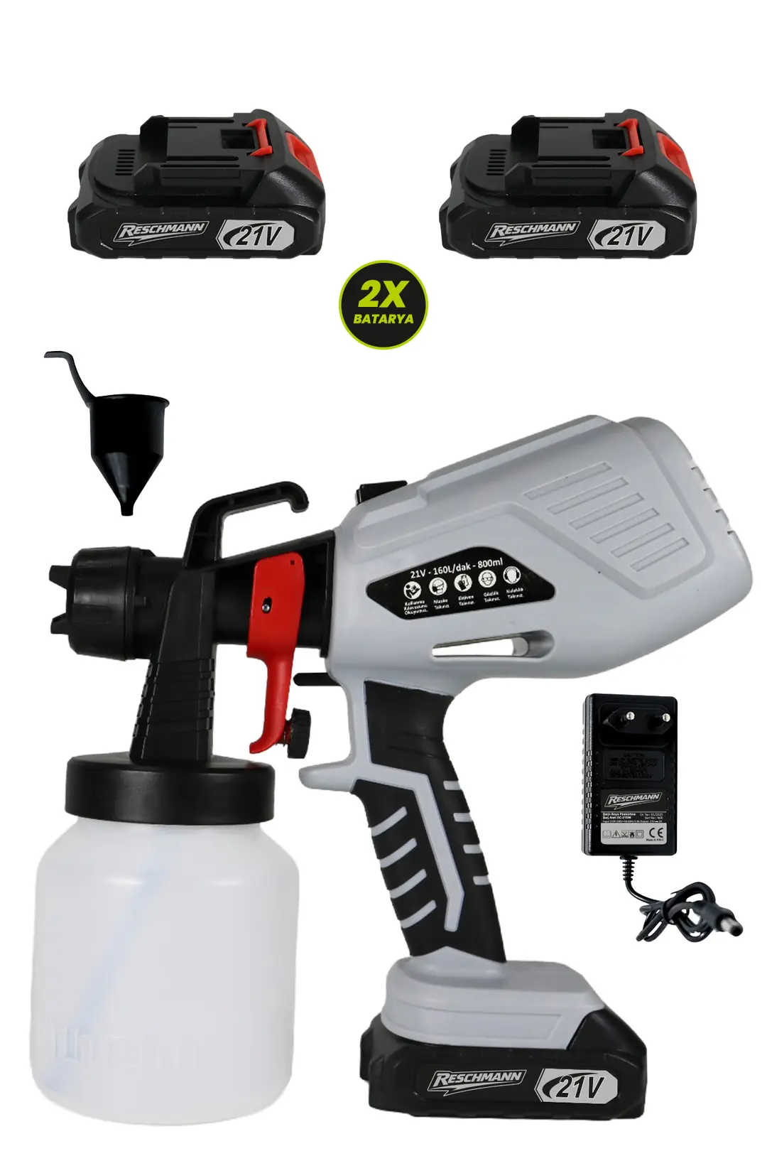 Reschmann R-2024 21V 800ML Şarjlı Boya Ve Su Püskürtme Makinesi