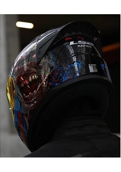 Ls2 Rapıd 2 Race Zombıe Fullface Motosiklet Kaskı Kırmızı Camlı Siyah