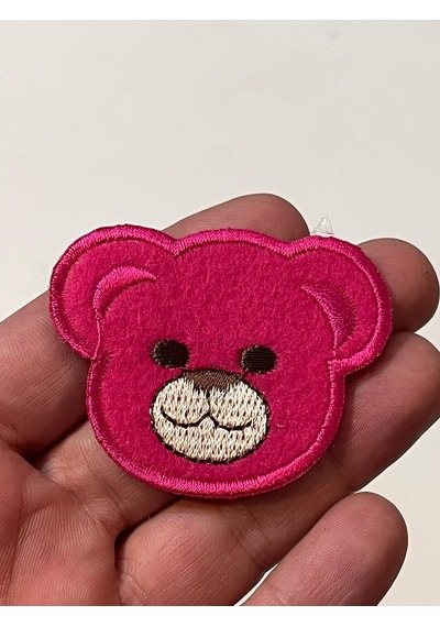 5x4 Cm Ütü Ile Yapışan Pembe Ayıcık Yama Arma Aplike
