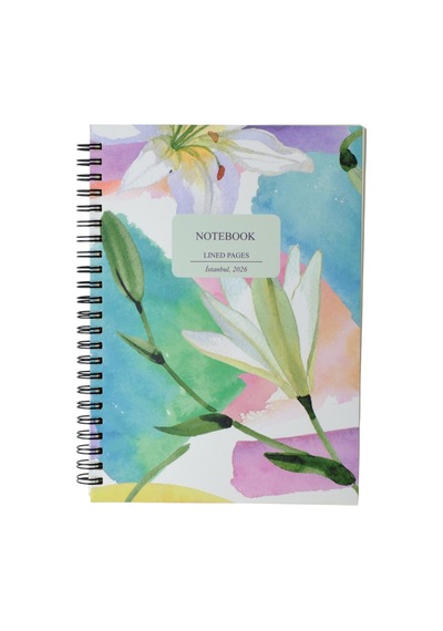 Deffter Lilies A5 Spiralli Defter Çok Renkli