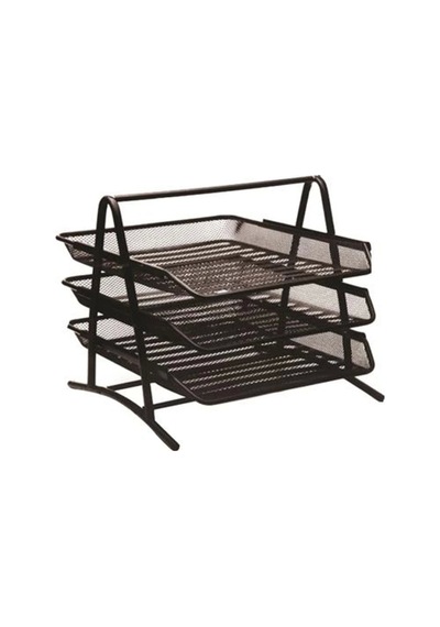 Perfore Evrak Rafı Metal 3 Katlı Siyah 460g - 34616702 Diğer