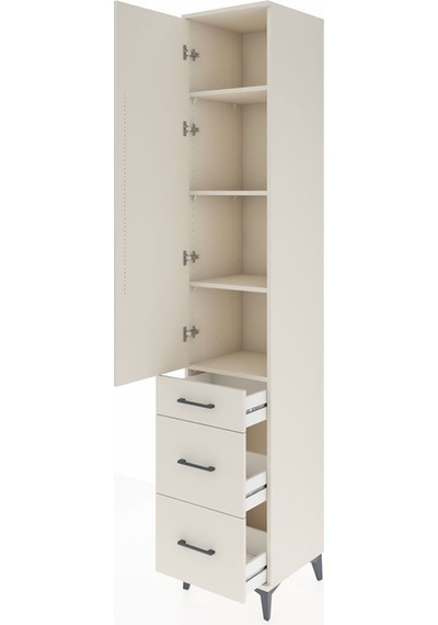 Hyperion Dolap 4 Raflı 3 Çekmeceli Tek Kapaklı 44x44x243 Aytaşı-aytaşı Aytası