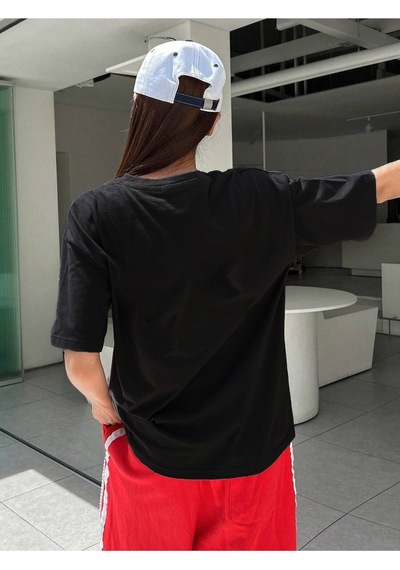 Uyguntarz Unisex Earth Baskılı Tasarım Tshirt Siyah