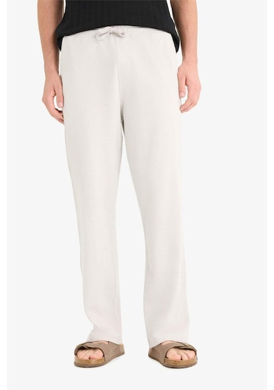 DeFacto Beli Bağcıklı Wide Leg Geniş Paça Eşofman Altı E5212AX25SMGR470