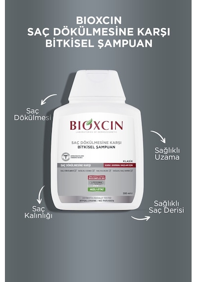 Bioxcin Kuru ve Normal Saçlar için Saç Dökülmesine Karşı Şampuan 300 ML