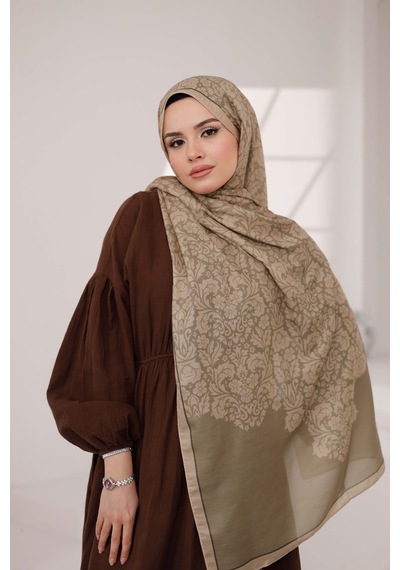 Mimiyum Nevra Desen Soft Şal Kum