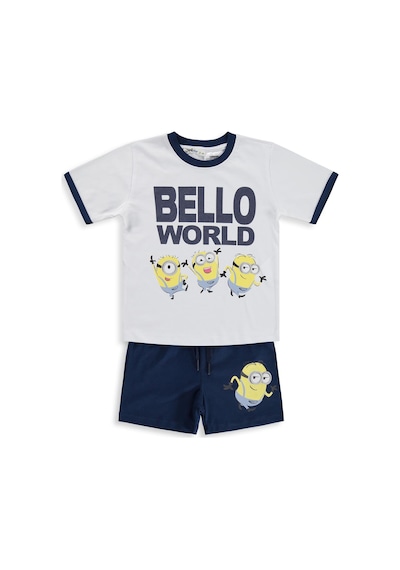 Minions 2-9 Yaş Şortlu Takım - Beyaz Beyaz-açık Lacivert