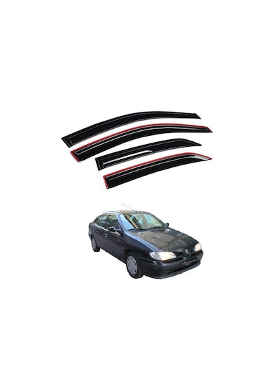 Renault Megane 1 Uyumlu 4 Kapı Mugen Ön Arka Cam Rüzgarlığı
