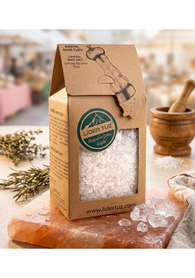 Tuz Kristal Kaya Tuzu 2 Li Set Öğütülmüş Sofra Tuzu 500 Gr + Değirmenlik Öğütme Tuzu 500 Gr