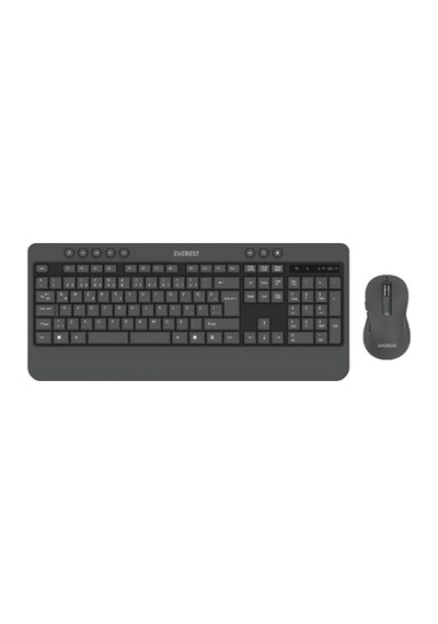 Everest Km-6585 Dual Gri-siyah Kablosuz Çift Space Tuşlu Q Klavye + Mouse Set Lazer