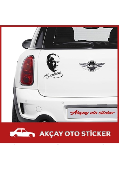 Mustafa Kemal Atatürk Imzalı Sticker Atatürk Sticker Oto Sticker (221989479)