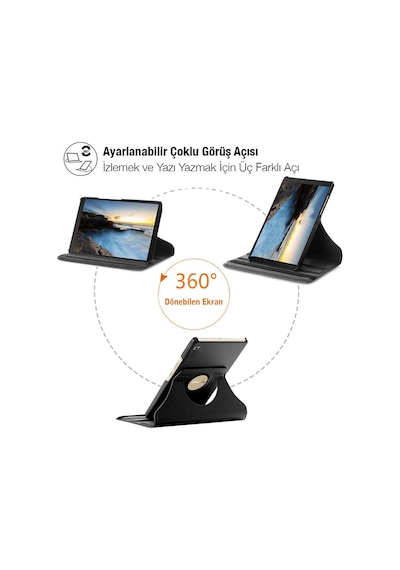 SM Galaxy Uyumlu Tab A 10.0 (P580-P585) 360 Derece Döner Standlı Kılıf